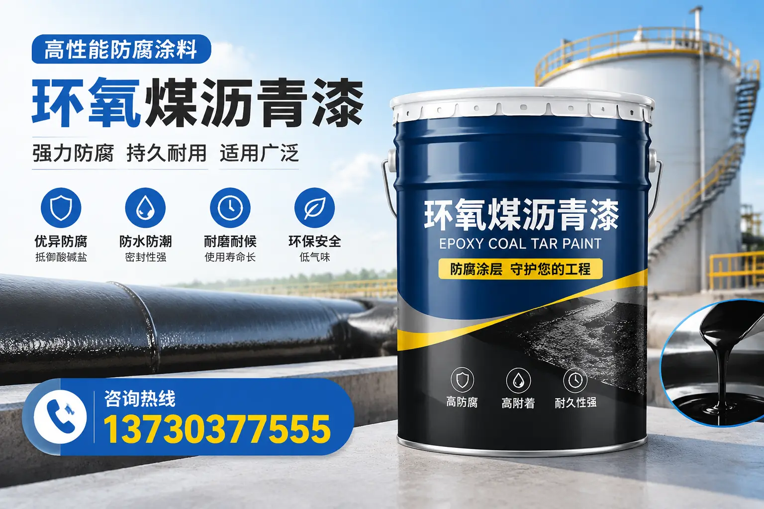 环氧煤沥青漆的耐久性分析，适合百色的使用场景